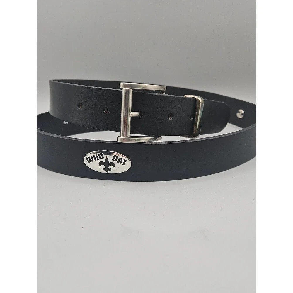 Who Dat Saints Crescent Saddle Leather 1.5